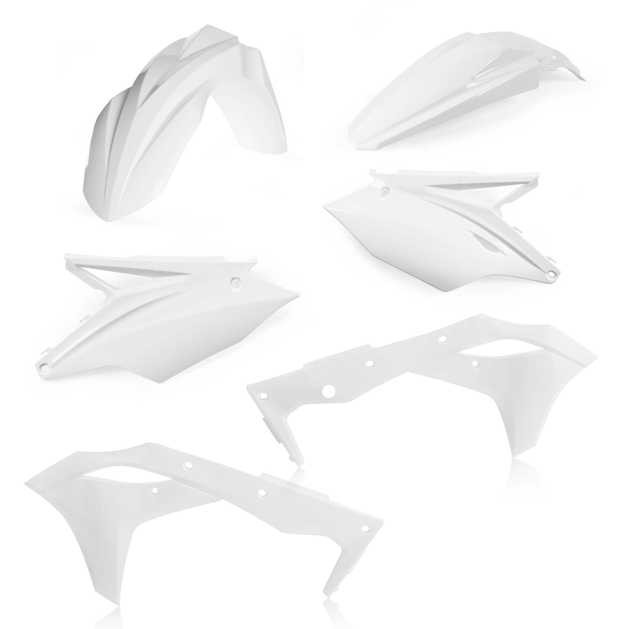 Plastics Kit Acerbis Dirt Bike Kawasaki Kxf White Kutvek Kit