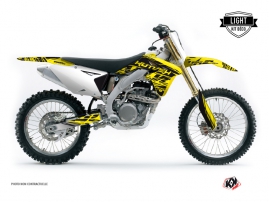 Suzuki 450 RMZ Dirt Bike Eraser Graphic Kit Yellow Black LIGHT