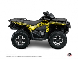 Can Am Outlander 400 XTP ATV Eraser Fluo Graphic Kit Yellow