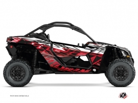 Can Am Maverick X3 UTV Eraser Graphic Kit Black Red