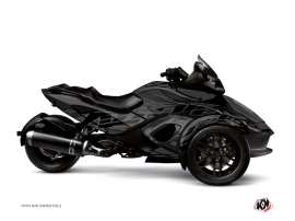 Can Am Spyder RS Roadster Eraser Graphic Kit Black Grey