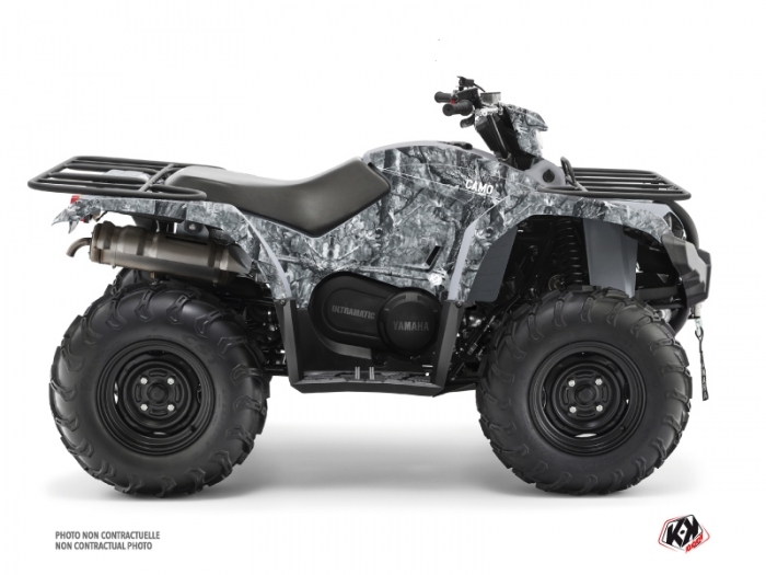 Yamaha 450 Kodiak ATV Camo Graphic Kit Grey - Kutvek Kit Graphik