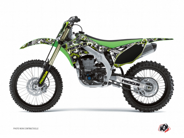 Kawasaki 250 KXF Dirt Bike Freegun Eyed Graphic Kit Green ...