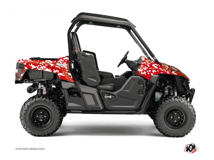 Yamaha Wolverine-R UTV Predator Graphic Kit Red - Kutvek Kit Graphik