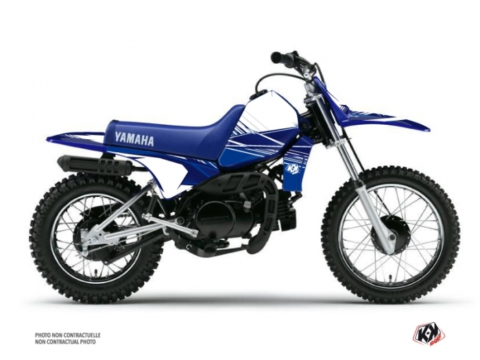 Kit graphique Moto  Cross Stripe Yamaha  PW 80 Bleu  Nuit 