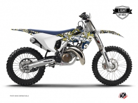 Husqvarna TC 125 Dirt Bike Freegun Eyed Graphic Kit Blue Yellow LIGHT