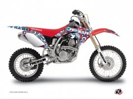 Honda 150 CRF Dirt Bike Freegun Eyed Graphic Kit Red Blue