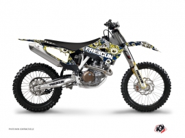 Husqvarna FC 350 Dirt Bike Freegun Eyed Graphic Kit Blue Yellow