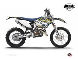 Husqvarna 450 FE Dirt Bike Freegun Eyed Graphic Kit Blue Yellow