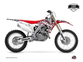 Honda 450 CRF Dirt Bike Freegun Eyed Graphic Kit Red Blue LIGHT