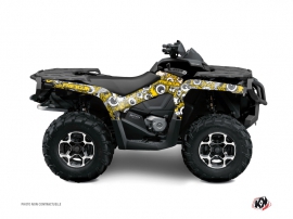 Can Am Outlander 1000 ATV Freegun Eyed Graphic Kit Yellow