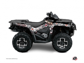 Can Am Outlander 500-650-800 MAX ATV Freegun Eyed Graphic Kit Grey Red