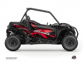 Can Am Maverick Sport With Doors UTV Kollector Graphic Kit Black red