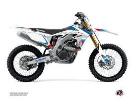 Suzuki 450 RMZ Dirt Bike Label Graphic Kit White