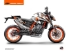 KTM Duke 890 Street Bike Delta Graphic Kit White Orange