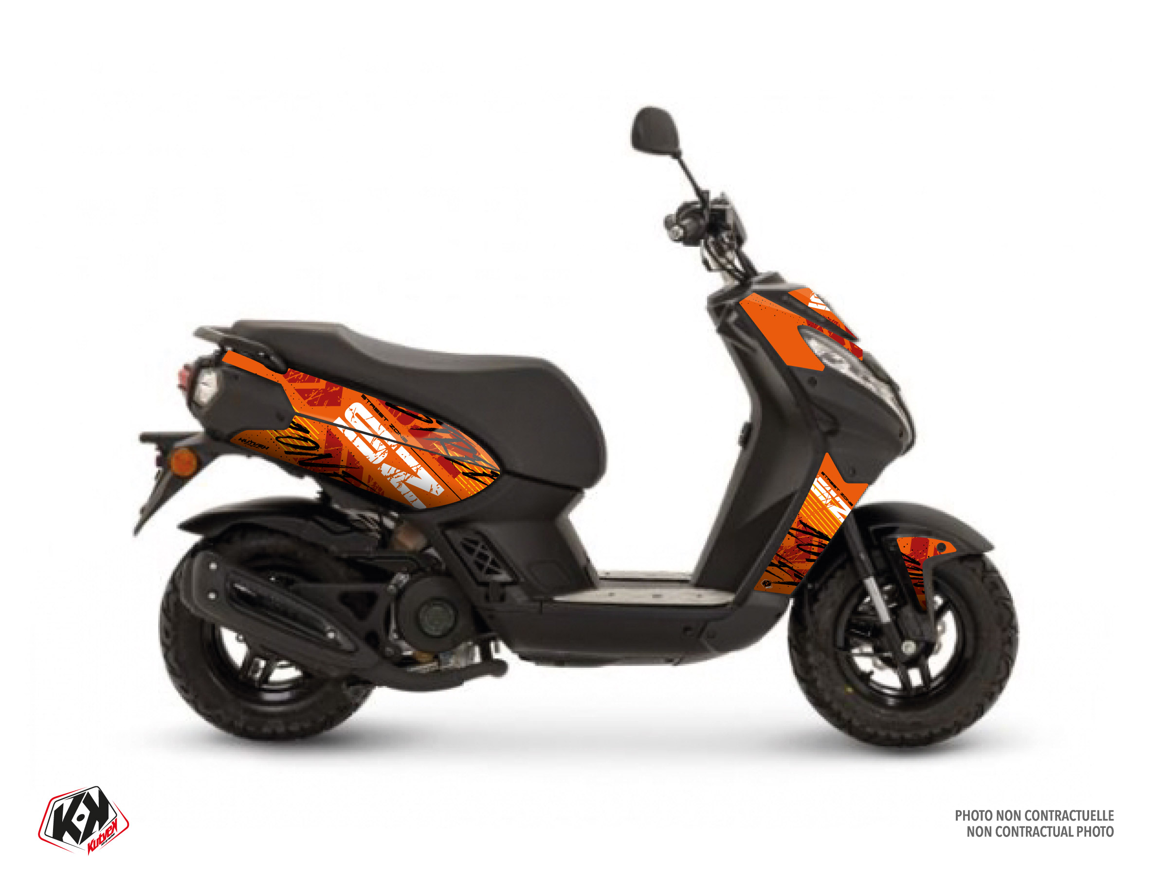 PEUGEOT STREETZONE 50 4T NAKED SCOOTER DOT GRAPHIC KIT ORANGE