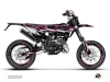 PACK Kit Déco + Housse de Selle 50cc BARBARIAN Beta RR 50 Motard Rose