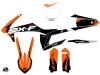 PACK Kit Déco Moto Cross Halftone KTM 450 SXF Noir Orange + Kit Plastiques 450 SXF Noir à partir de 2016
