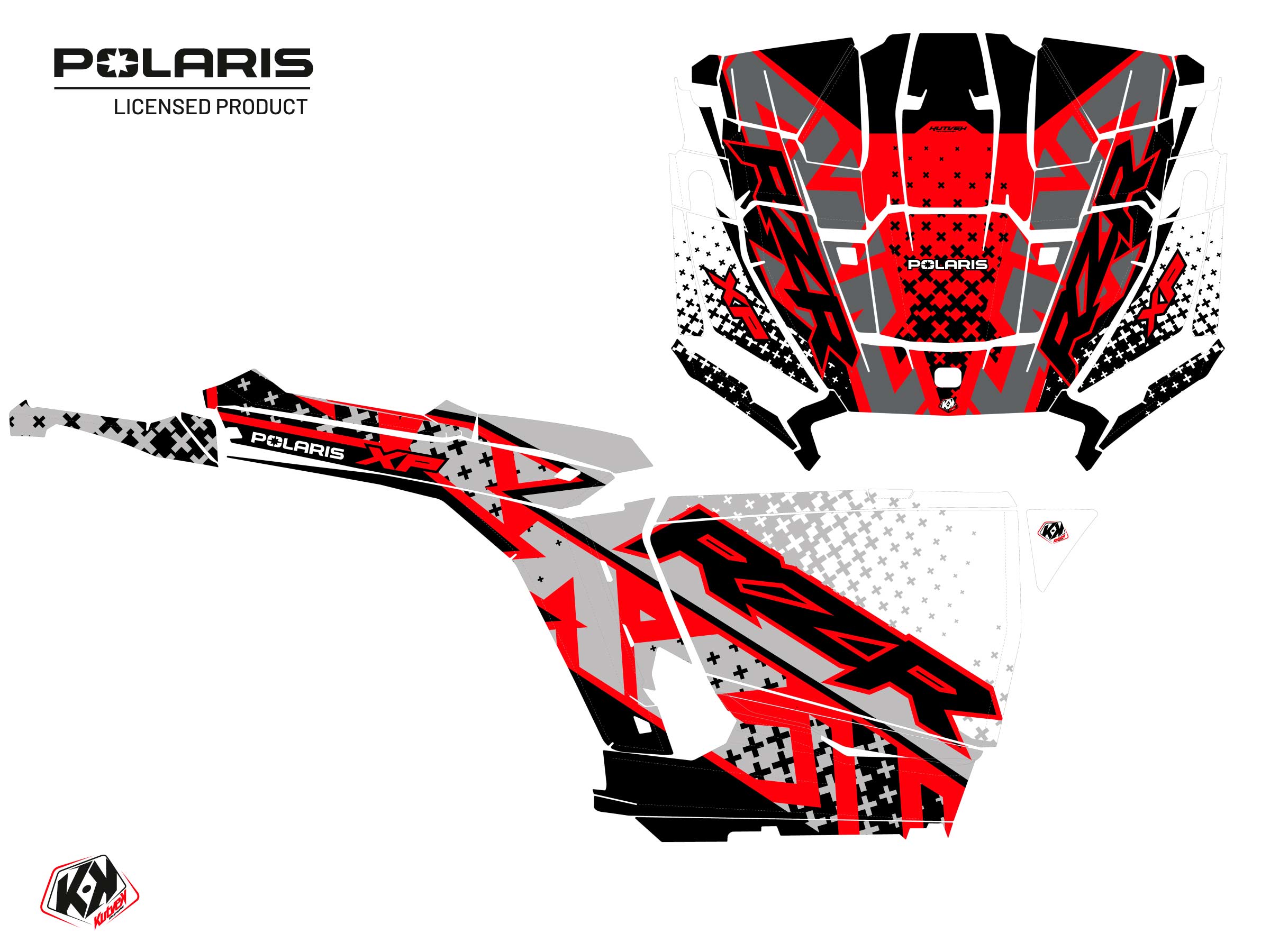 Polaris Rzr Xp Utv Stun Graphic Kit White Full