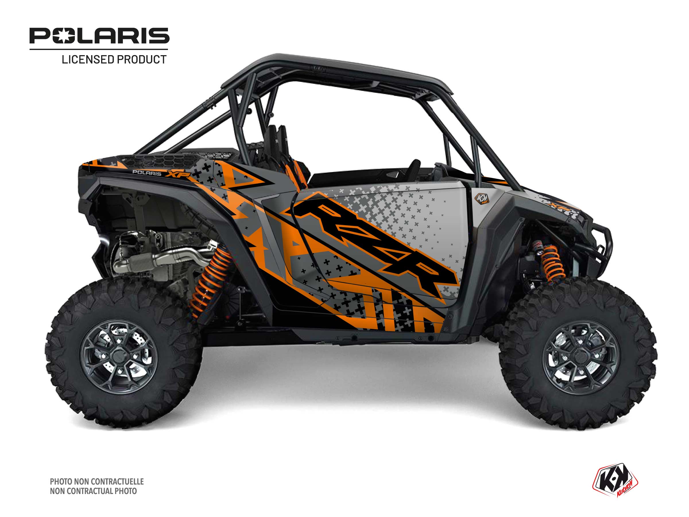 Polaris Rzr Xp Utv Stun Graphic Kit Orange Full