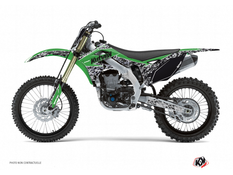 Kawasaki 125 Kx Dirt Bike Predator Graphic Kit Green Kutvek Kit Graphik