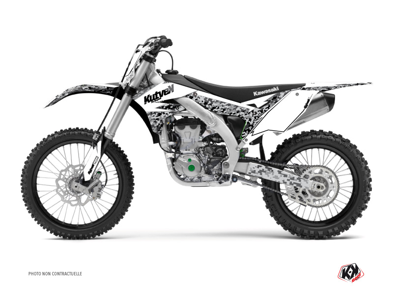 Kawasaki 250 KX Dirt Bike Predator Graphic Kit White ...
