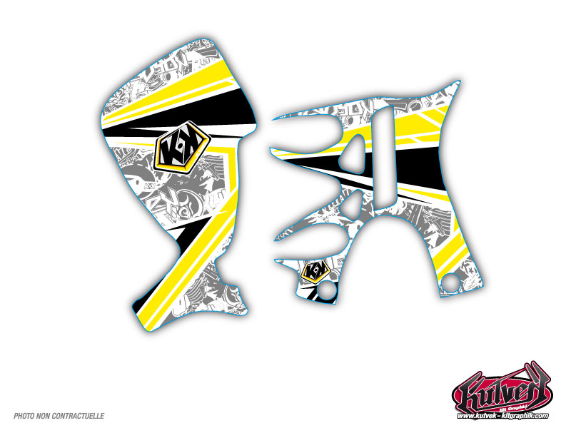 Stickers Bottes SIDI Dirt Bike Spirit Graphic Kit Yellow - Kutvek Kit ...