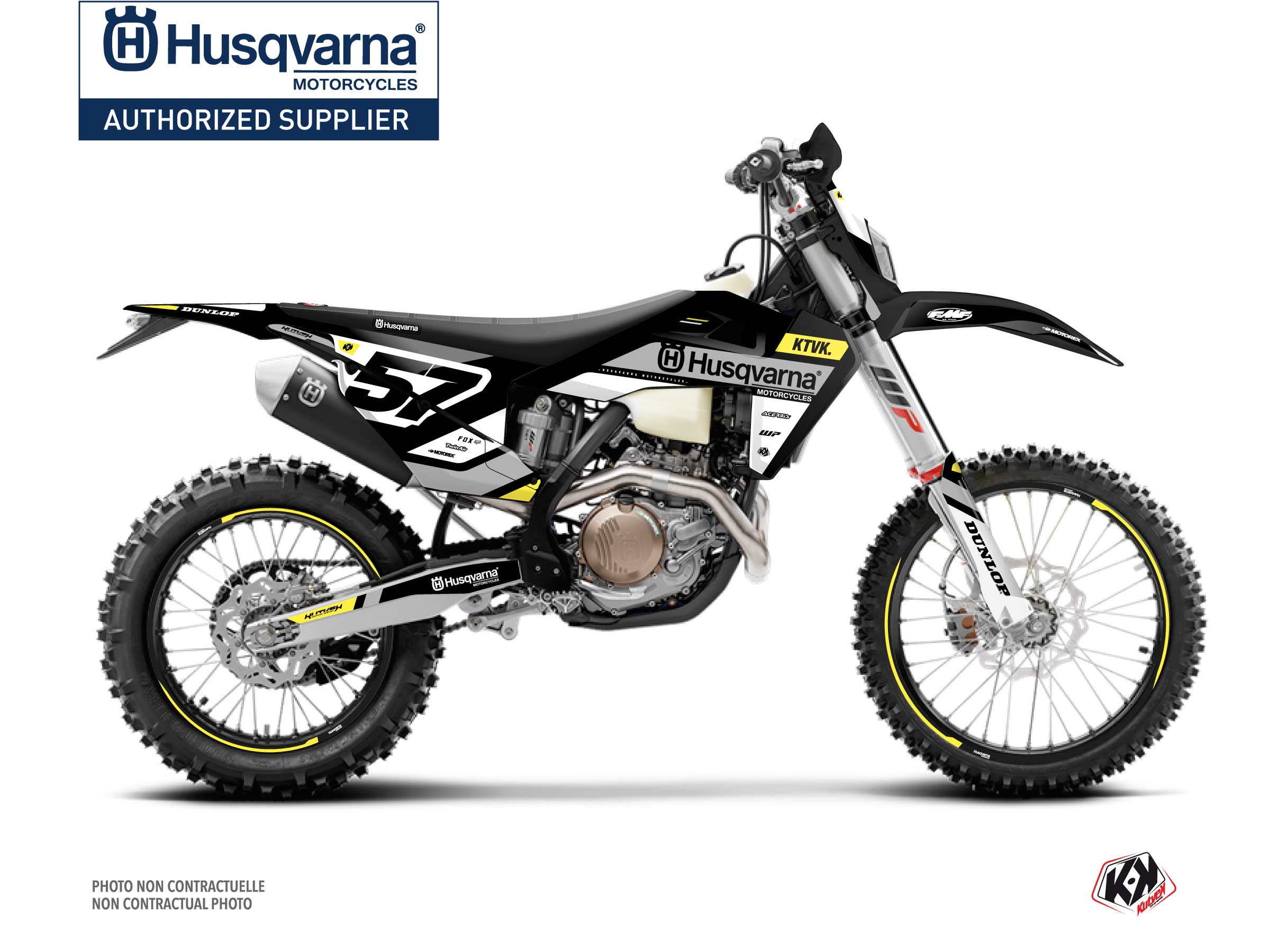 Kit Déco Moto Cross START Husqvarna 450 FE Jaune