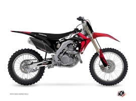 PACK Honda 250 CRF Dirt Bike Halftone Graphic Kit Black Red + Plastics Kit 250 CRF Black from 2017