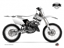 Suzuki 250 RM Dirt Bike Predator Graphic Kit White LIGHT