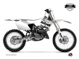 Suzuki 125 RM Dirt Bike Predator Graphic Kit White LIGHT