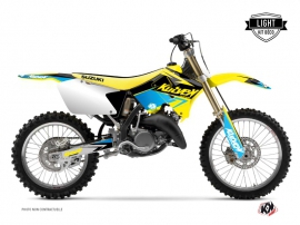 Suzuki 250 RM Dirt Bike Stage Graphic Kit Yellow Blue LIGHT