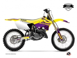 Suzuki 125 RM Dirt Bike Stage Graphic Kit Yellow Purple LIGHT