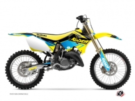 Suzuki 250 RM Dirt Bike Stage Graphic Kit Yellow Blue