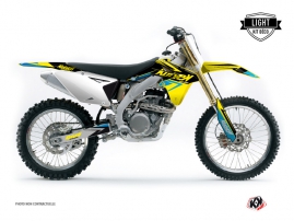 Suzuki 250 RMZ Dirt Bike Stage Graphic Kit Yellow Blue LIGHT