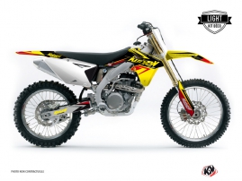 Suzuki 250 RMZ Dirt Bike Stage Graphic Kit Yellow Red LIGHT