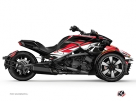 Can Am Spyder F3 Limited Roadster Stage Graphic Kit Red